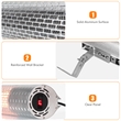 1500W Wall-Mounted Infrared Heater Indoor & Outdoor Electric Heater With Remote