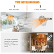 1500W Wall-Mounted Infrared Heater Indoor & Outdoor Electric Heater With Remote
