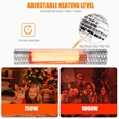 1500W Wall-Mounted Infrared Heater Indoor & Outdoor Electric Heater With Remote