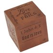 Woodbridge Lighting Light House Wood Bible Cube Paper Weight Accessory in Walnut