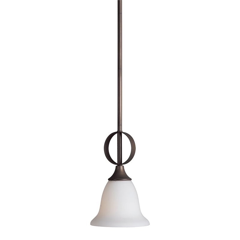 Woodbridge Lighting Fall River 1 Light Steel Metal Mini Pendant in Rubbed Bronze