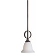 Woodbridge Lighting Fall River 1 Light Steel Metal Mini Pendant in Rubbed Bronze