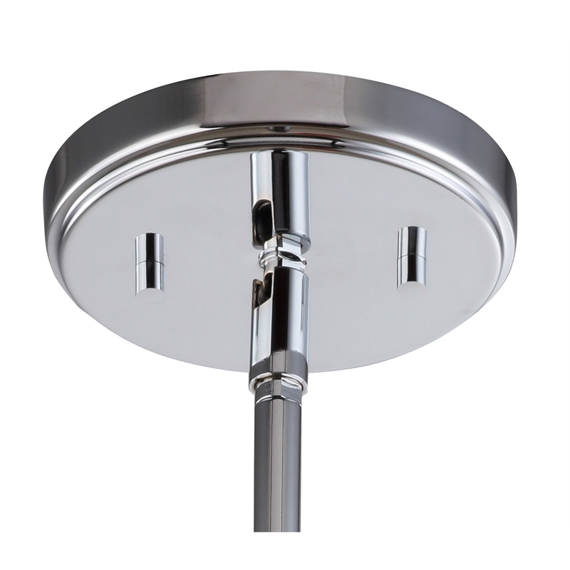 Woodbridge Lighting Berkley 1 Light Steel/Glass Mini Pendant in Chrome
