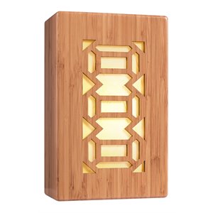 Woodbridge Lighting Triune Light House 1 Light LED Bamboo Wall Sconce in Natural