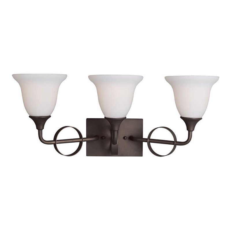 Woodbridge Lighting Fall River 3 Light Steel Wall Sconce/Bath Light in Bronze