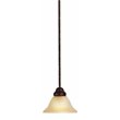 Woodbridge Lighting Anson 1 Light Steel Mini Pendant in Marbled Bronze
