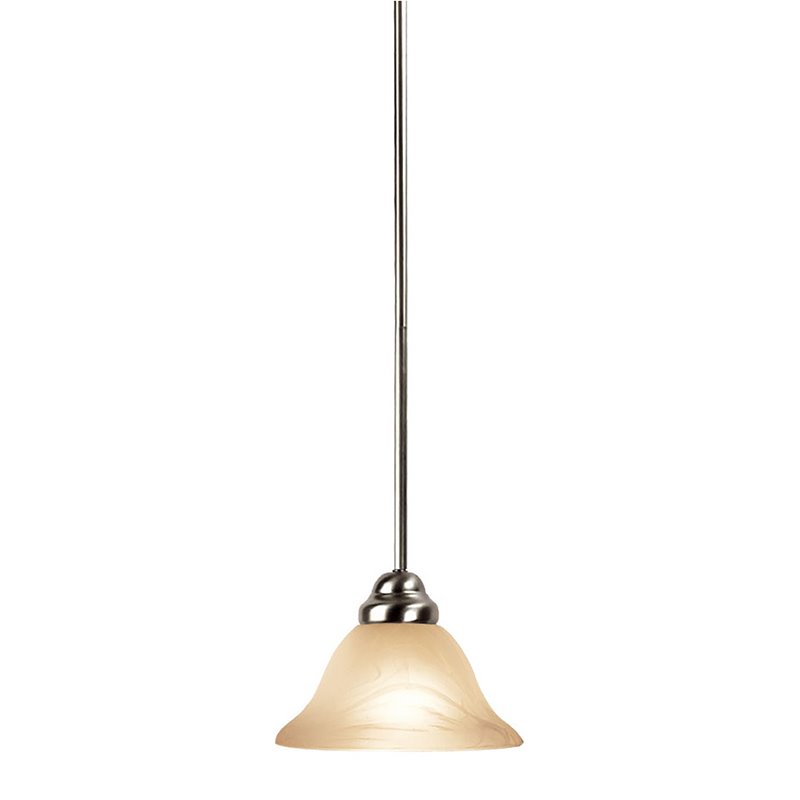 Woodbridge Lighting Anson 1 Light Steel Mini Pendant in Satin Nickel