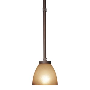 Woodbridge Lighting Wayman 1 Light Steel and Resin Mini Pendant in Bronze