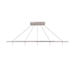 Woodbridge Lighting Hampton Ridge 5-Light Linear Pendant in Satin Nickel/Opal
