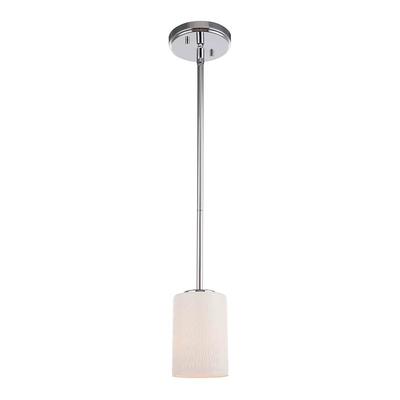 Woodbridge Lighting Salina 1 Light Steel & Glass Mini Pendant in Chrome
