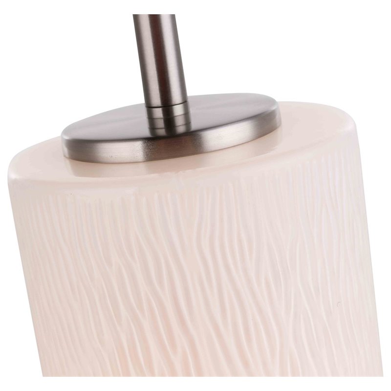 Woodbridge Lighting Salina 1 Light Steel & Glass Mini Pendant in Satin Nickel