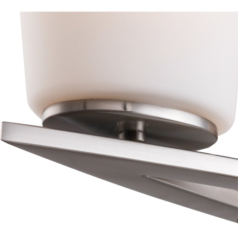 Woodbridge Lighting Meridian 2-Light Steel and Glass Bath Light in Satin Nickel