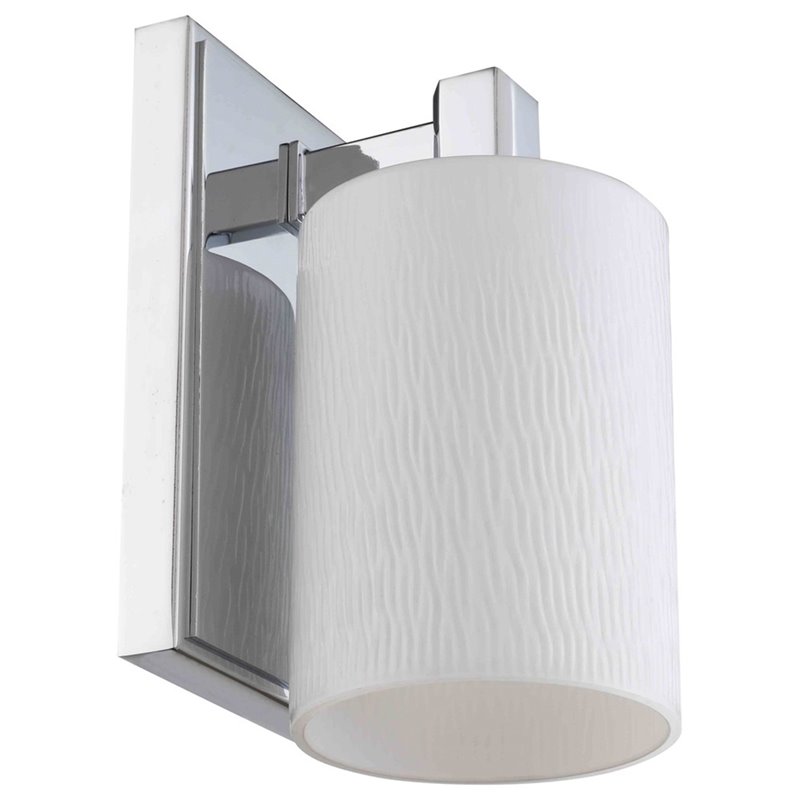 Woodbridge Lighting Salina 1 Light Steel Bath/Wall Sconce in Chrome