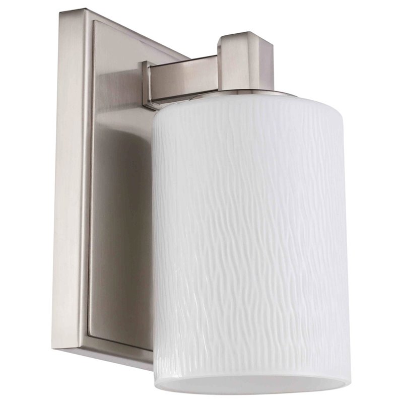 Woodbridge Lighting Salina 1 Light Steel Bath/Wall Sconce in Satin Nickel