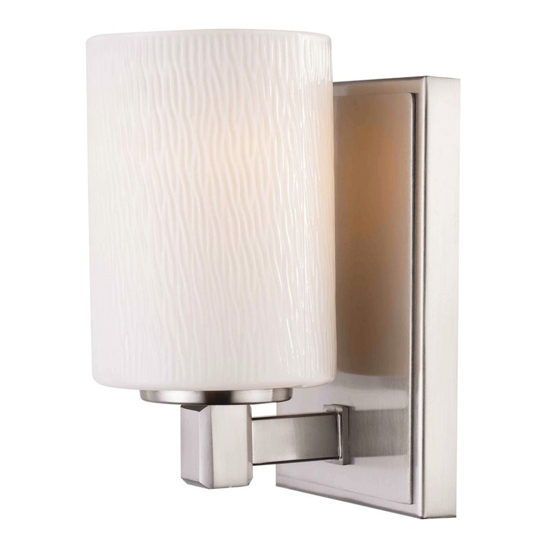 Woodbridge Lighting Salina 1 Light Steel Bath/Wall Sconce in Satin Nickel