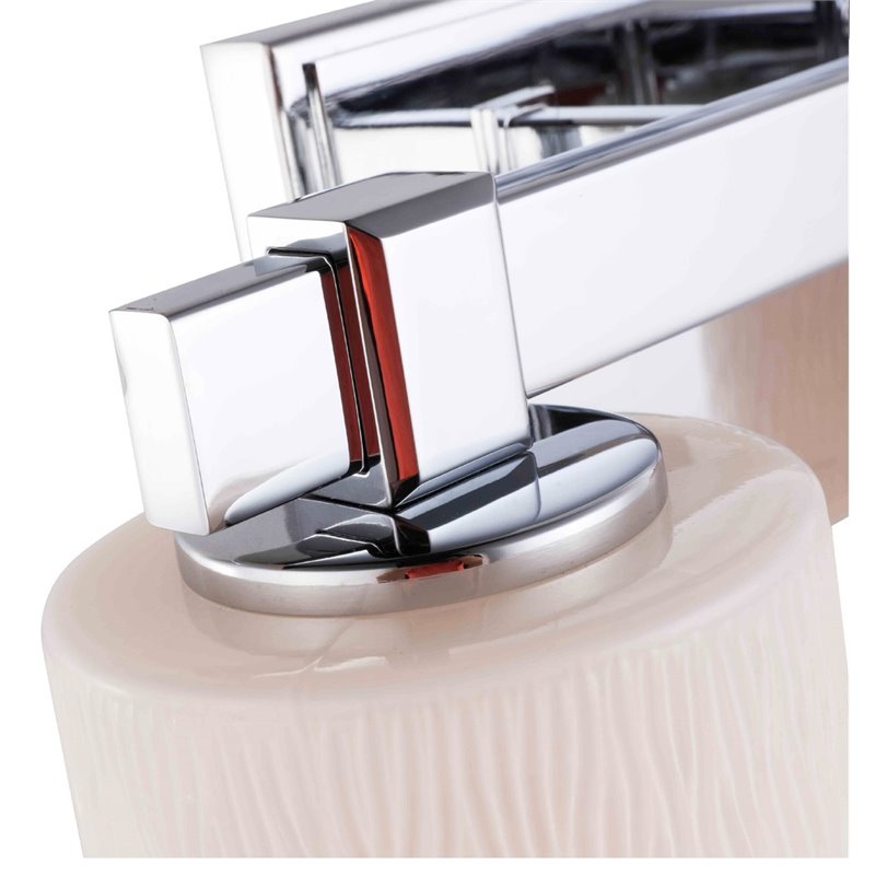 Woodbridge Lighting Salina 3-Light Steel and Glass Bath Light in Chrome