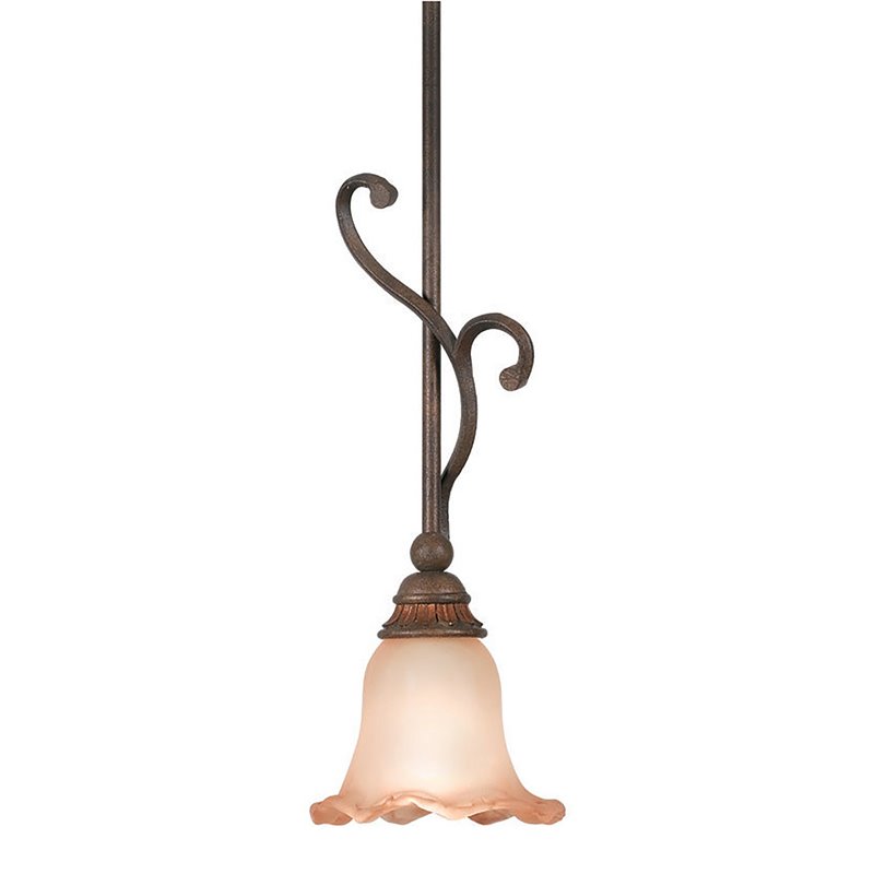 Woodbridge Lighting Elegante 1 Light Steel & Resin Mini Pendant in Gothic Bronze