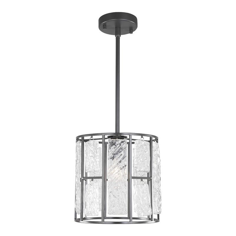 Woodbridge Lighting Jasmine Steel and Glass Mini Pendant