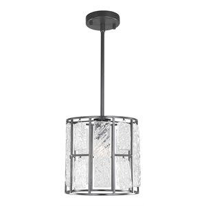 Woodbridge Lighting Jasmine Steel and Glass Mini Pendant