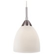 Woodbridge Lighting Hampton Ridge Mini Pendant in Satin Nickel/Opal Glass