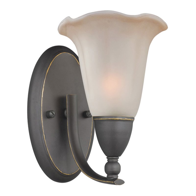 Woodbridge Lighting Kingston 1 Light Wall Sconce/Bath Light in Metallic Bronze