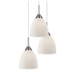 Woodbridge Lighting Hampton Ridge Cluster Pendant in Satin Nickel/Opal Glass