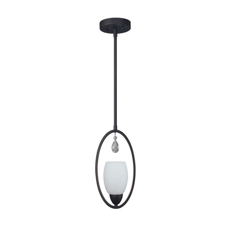 Woodbridge Lighting Olivia 1 Light Stem-Hung Mini Pendant in Bronze/Opal Glass