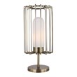 Woodbridge Lighting Tanner Steel Table Lamp with Embedded LED in Brushed Brass