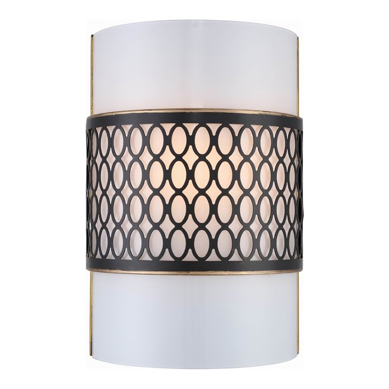 Woodbridge Lighting Spencer 1 Light Steel/Glass Wall Mount in Bronze