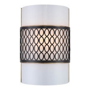 Woodbridge Lighting Spencer 1 Light Steel/Glass Wall Mount in Bronze