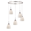 Woodbridge Lighting Hampton Ridge 5-light Glass Pendant Chandelier in Nickel