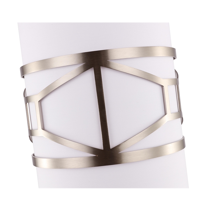 Woodbridge Lighting Regan 1-light Steel & Glass Mini Pendant in Satin Nickel