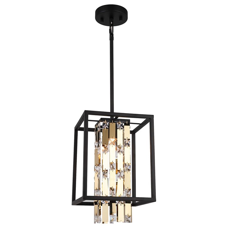 Woodbridge Lighting Cascade 1-light Glass Mini Pendant in Oil-Rubbed Bronze