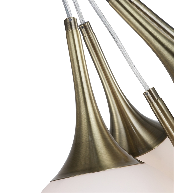 Woodbridge Lighting Hampton Ridge 5-light Steel & Glass Chandelier in Bronze
