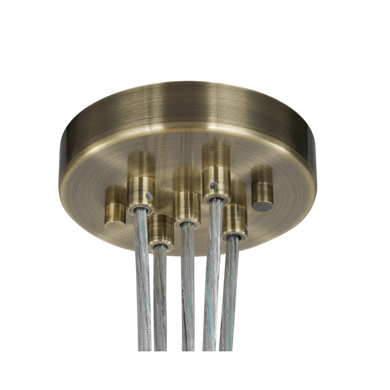 Woodbridge Lighting Hampton Ridge 5-light Steel & Glass Chandelier in Bronze