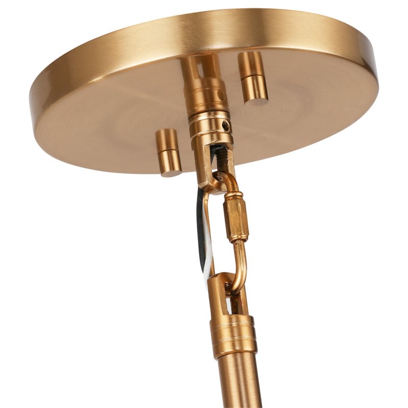 Woodbridge Lighting Stardust 6-light Steel & Glass Sputnik Chandelier in Brass