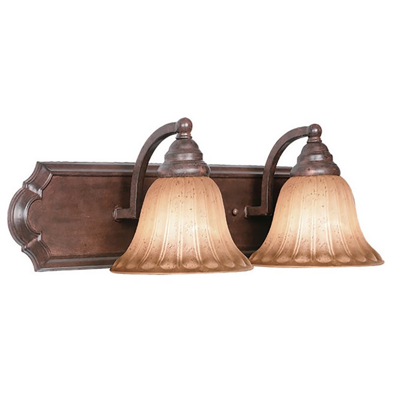 Woodbridge Lighting Broadmore 2-light Metal Bathroom Light in Bordeaux/Bronze