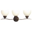 Woodbridge Lighting Hampton Ridge 3-light Steel & Glass Bath Bar in Bronze