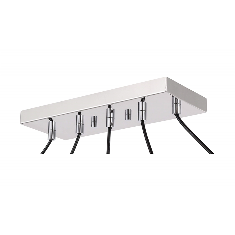 Woodbridge Lighting Langston Transitional Metal Linear Pendant in Chrome