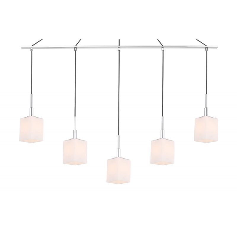 Woodbridge Lighting Langston Transitional Metal Linear Pendant in Chrome