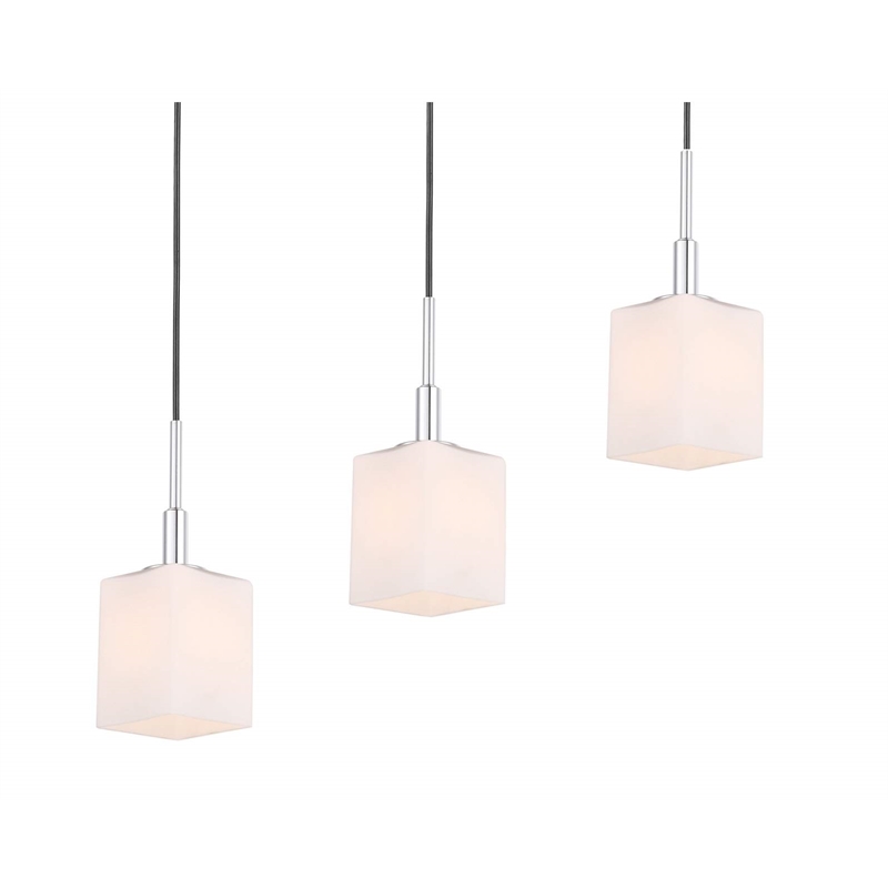 Woodbridge Lighting Langston Transitional Metal Linear Pendant in Chrome