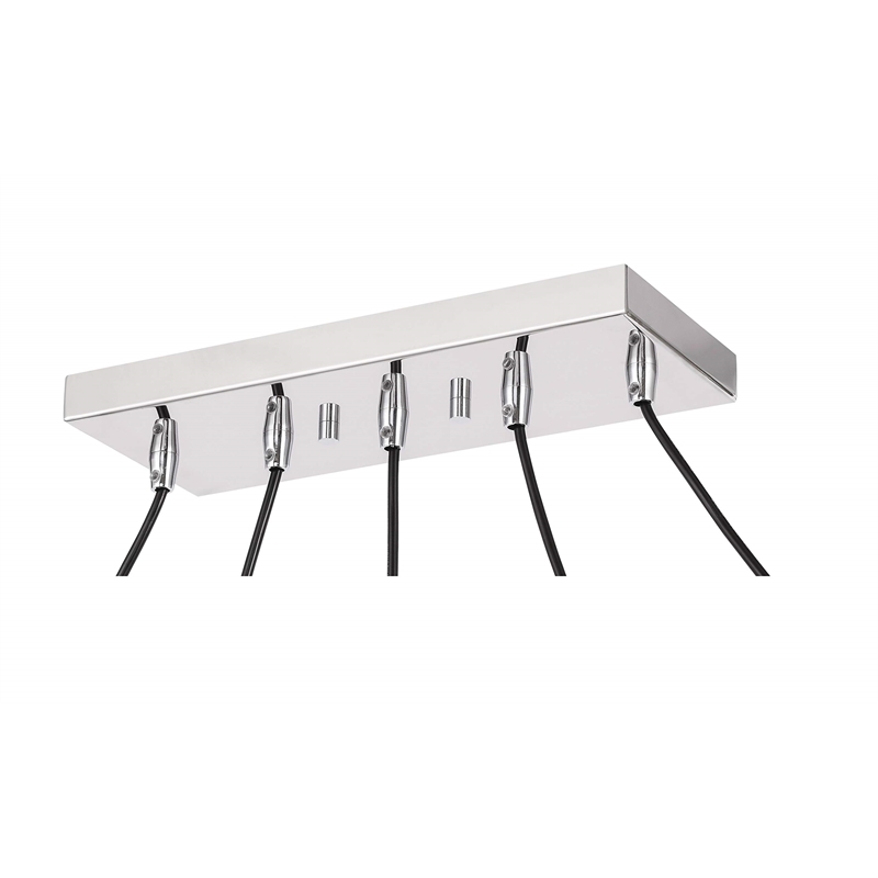 Woodbridge Lighting Langston Transitional Metal Linear Pendant in Chrome