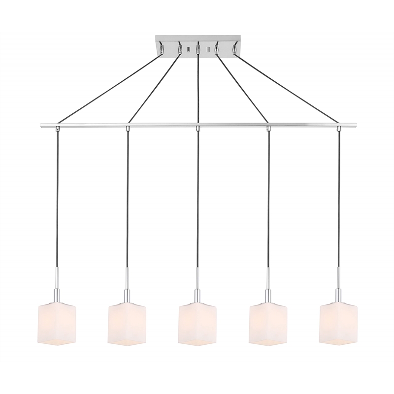 Woodbridge Lighting Langston Transitional Metal Linear Pendant in Chrome