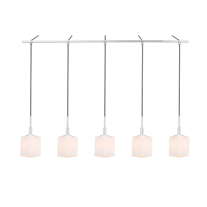 Woodbridge Lighting Langston Transitional Metal Linear Pendant in Chrome