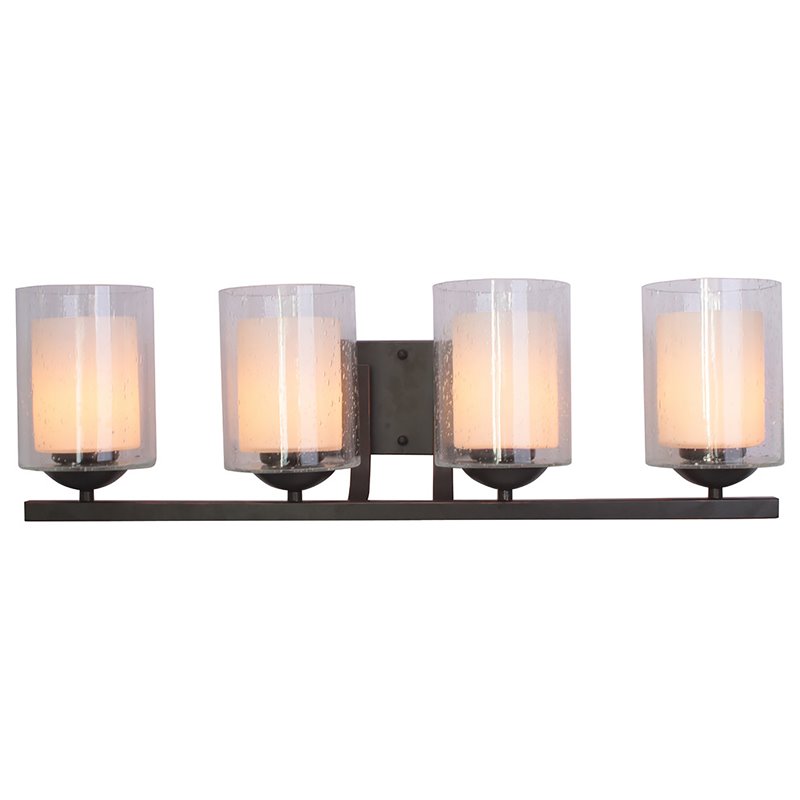 Woodbridge Lighting Cosmo 4-Light Metal Bathroom Light in Bronze