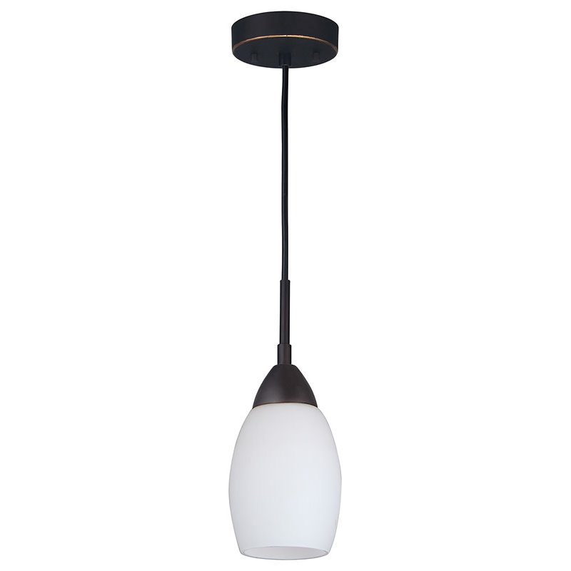 Woodbridge Lighting Venezia Opal Transitional Metal Mini-Pendant in Bronze