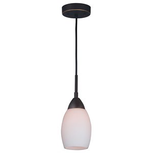 Woodbridge Lighting Venezia Opal Transitional Metal Mini-Pendant in Bronze