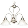 Woodbridge Lighting Basic 3-Light Metal Chandelier in Satin Nickel