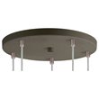 Woodbridge Lighting Candice 5-Light Transitional Glass Cluster Pendant in Nickel