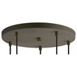 Woodbridge Lighting Candice 5-Light Transitional Glass Cluster Pendant in Nickel